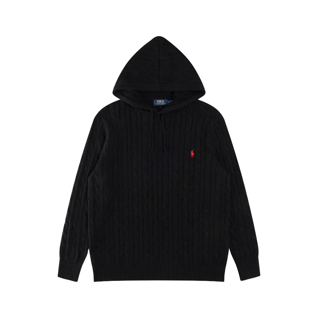 P216 RALPH LAUREN Six-color classic small label embroidery hooded long-sleeved pullover knitted sweater top for men and women. Pure original high-density LOGO embroidery on the chest, original 1:1 customized tag accessories. Made of pure cotton yarn and multi-knitted, pure cotton is skin-friendly and comfortable, small label war horse embroidered twist button hooded sweater🐎High quality. Follow the blogger to learn how to wear it! Let’s buy a Ralph Lauren cable sweater. It’s a super hard-to-find series after it became popular. It’s hard to find one on the official website. It’s simple and practical, has a lazy and loose feel, soft and delicate feel, and has a loose fit. Whether worn alone or layered, you can wear a simple one to create different styles of fashion!   Six colors Color: White Yellow Gray Brown Navy Black Size: S M L XL